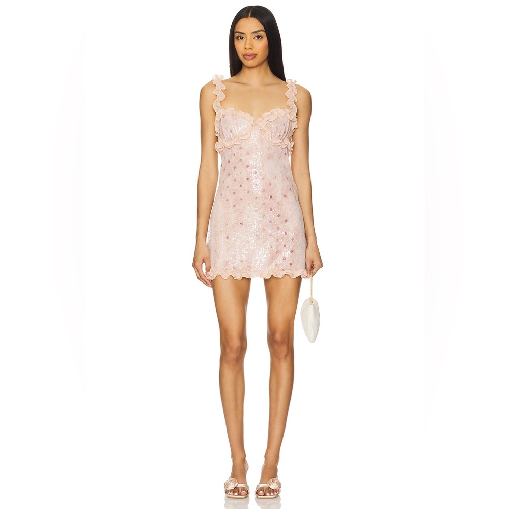 Sophia Sequin Mini Dress in Pink